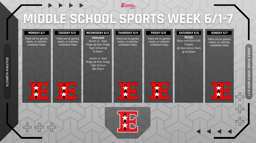Middle School Sports Week 6/1-7